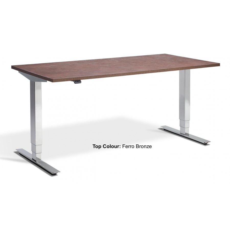 Cromo Dual Motor Chrome Height Adjustable Desk